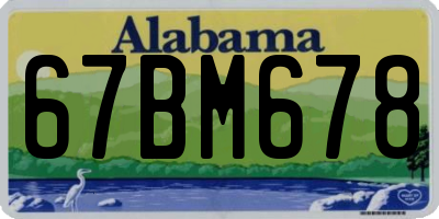 AL license plate 67BM678