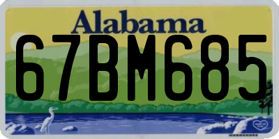 AL license plate 67BM685