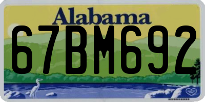 AL license plate 67BM692