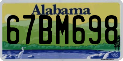 AL license plate 67BM698