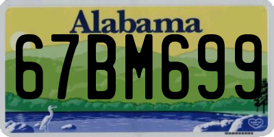 AL license plate 67BM699