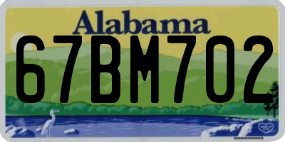 AL license plate 67BM702