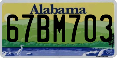 AL license plate 67BM703
