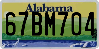 AL license plate 67BM704