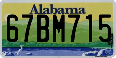 AL license plate 67BM715