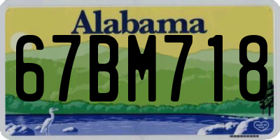 AL license plate 67BM718