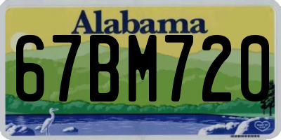 AL license plate 67BM720