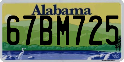 AL license plate 67BM725