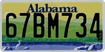 AL license plate 67BM734