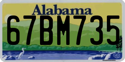 AL license plate 67BM735