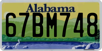 AL license plate 67BM748