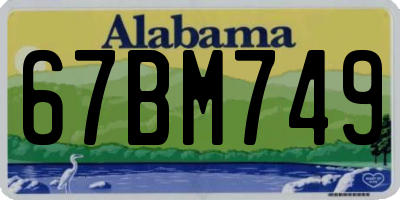 AL license plate 67BM749