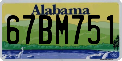 AL license plate 67BM751