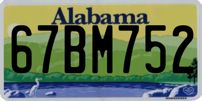 AL license plate 67BM752