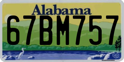 AL license plate 67BM757