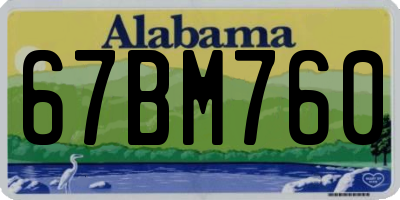AL license plate 67BM760