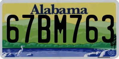 AL license plate 67BM763