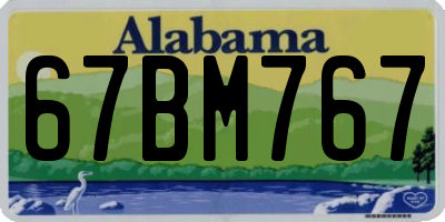 AL license plate 67BM767