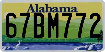 AL license plate 67BM772