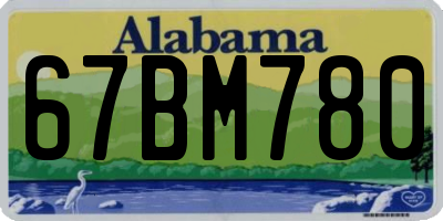 AL license plate 67BM780