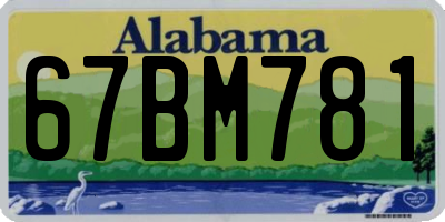AL license plate 67BM781