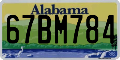 AL license plate 67BM784