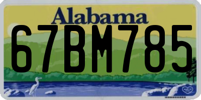 AL license plate 67BM785