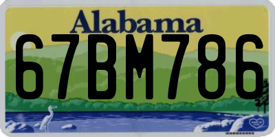 AL license plate 67BM786