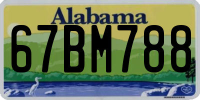 AL license plate 67BM788