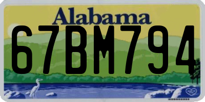 AL license plate 67BM794