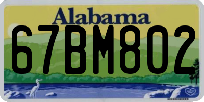 AL license plate 67BM802