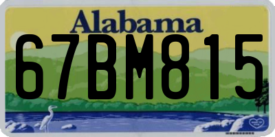 AL license plate 67BM815