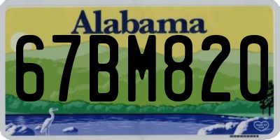 AL license plate 67BM820