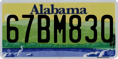 AL license plate 67BM830