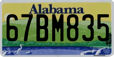 AL license plate 67BM835