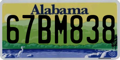 AL license plate 67BM838