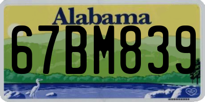 AL license plate 67BM839
