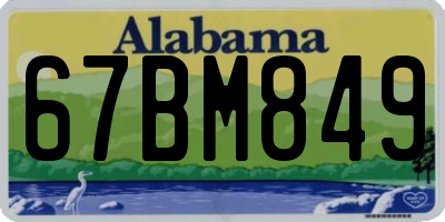 AL license plate 67BM849