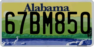 AL license plate 67BM850