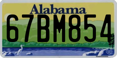 AL license plate 67BM854