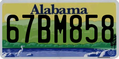 AL license plate 67BM858