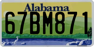 AL license plate 67BM871
