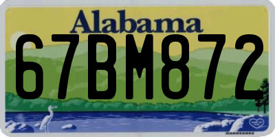 AL license plate 67BM872