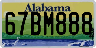 AL license plate 67BM888