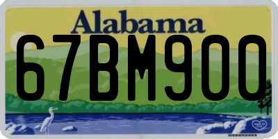 AL license plate 67BM900