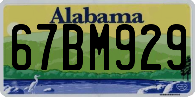 AL license plate 67BM929