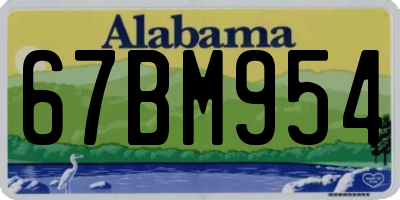 AL license plate 67BM954