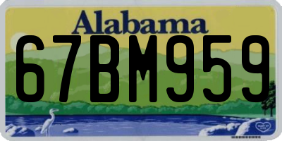 AL license plate 67BM959