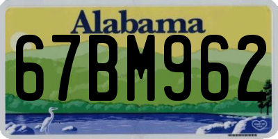AL license plate 67BM962