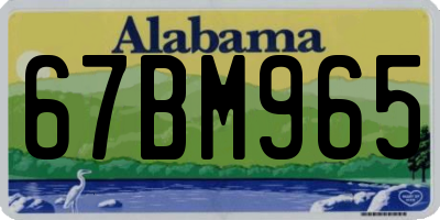 AL license plate 67BM965